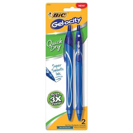 Bic BIC Gel-ocity Blue Retractable Gel Pen 2 pk RGLCGP21-BLU